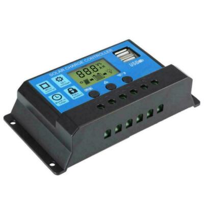 PWM 20A 12/24V Regulator Solar Charge Controller Solar Panel LCD Dual USB