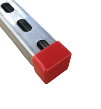  Pack of 10 Red End Strut Caps 1-5/8" Plastic Vinyl Uni-Strut Safety Caps