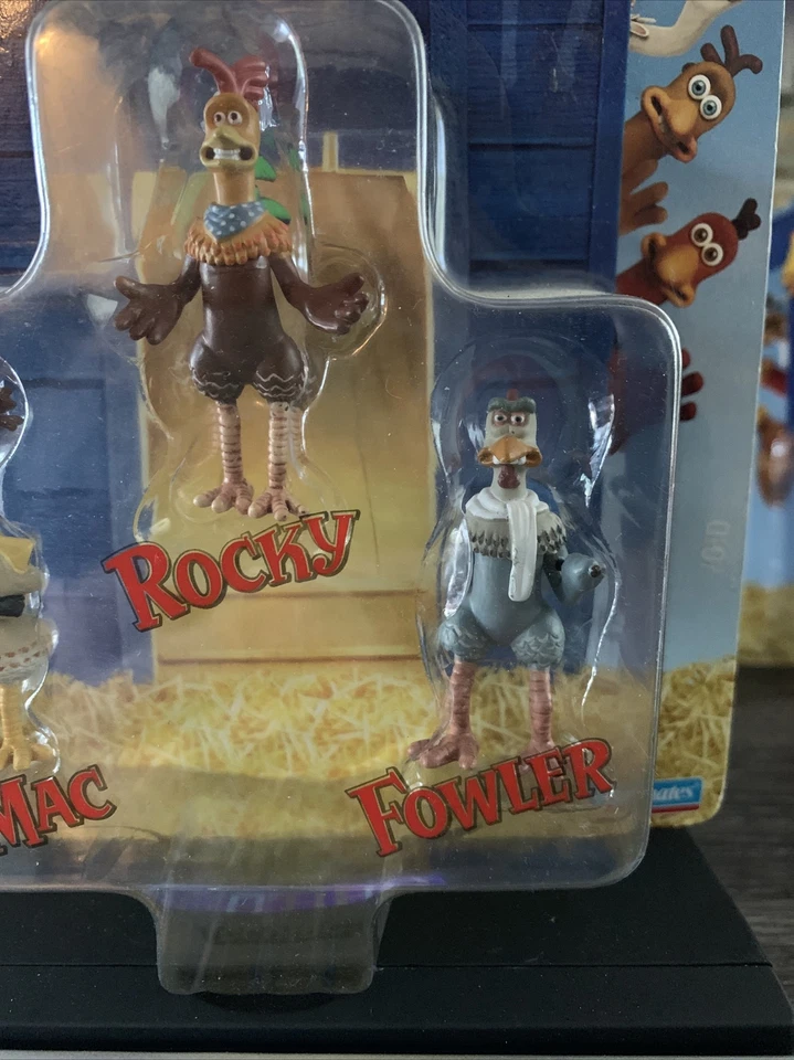 Figuras de colección Chicken Run de Playmates - Mac Rocky Fowler, 2000 Dreamworks nuevas en caja Foto 3 de 4