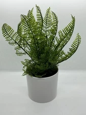 Threshold White & Green Indoor Artificial Faux Fern Ceramic Potted Plant