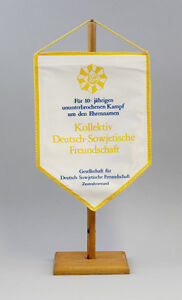 Ddr Wimpel 10 Jahre Kampf Kollektiv Deutsch Sowjetische Freundschaft Dsf Ebay