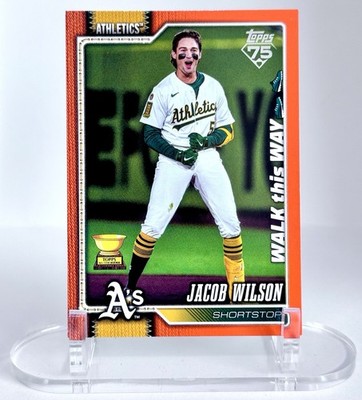 2026 Topps Jacob Wilson /25 Orange Walk This Way Case Hit SSP #240 Athletics
