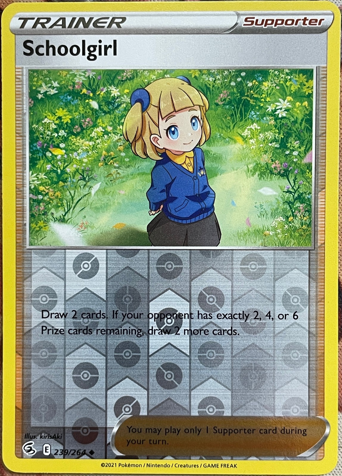 Schoolgirl Reverse Holo - 239/264 - Fusion Strike Pokemon 2021