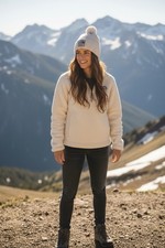 The North Face Heritage Pom Beanie Knit White Dune OSFA NF0A55KIQLI-OS NWT New