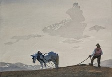 Hans Frank, Eggengespann, Farbholzschnitt, 1921, signiert