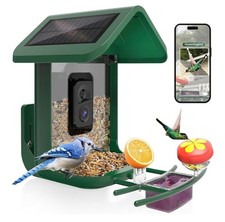 Onlyfly Bird Feeder with Camera Solar Powered : Smart Camera Bird Feeder 2K Live