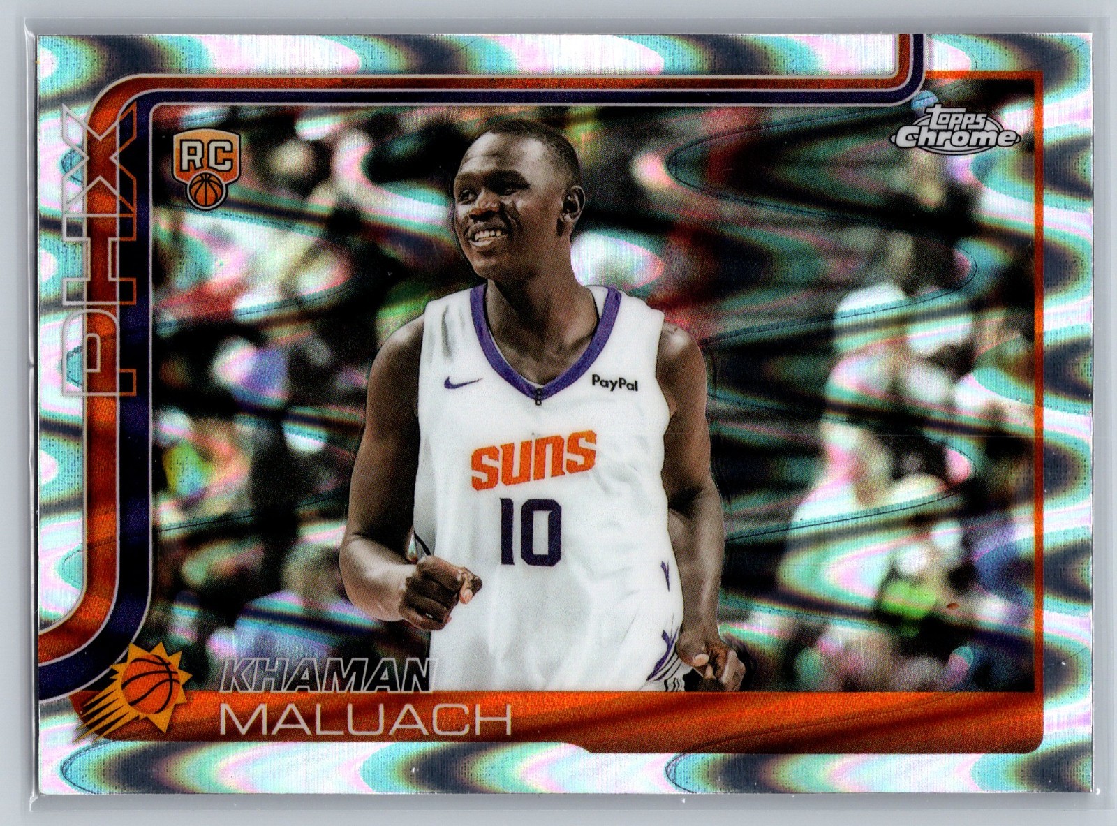2025-26 Topps Chrome - Khaman Maluach #260 RayWave Refractor (RC)