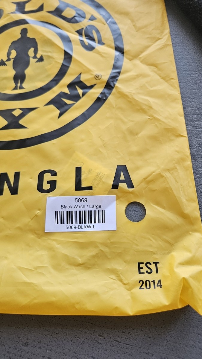 YoungLA 5069 - Golds Gym Vintage Cut Offs Black Wash Size Large