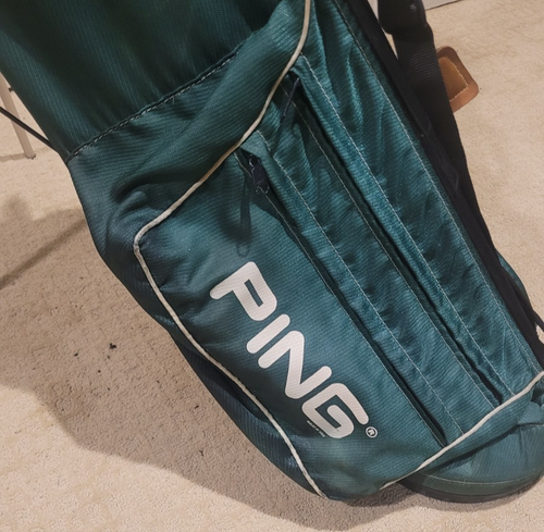 Beautiful Vintage Ping Karsten Green Carry Bag Single Strap 4-Way with Topper - Picture 5 of 15
