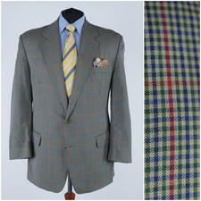 Mens Vintage DAKS Jacket 46R US Size Check Wool Sport Coat Blazer