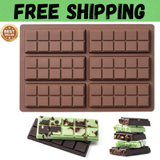 Chocolate Bar Mold,Non-Stick Chocolate Molds, 100% Food Grade Silicone Deep Mold
