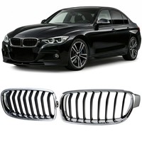 Sport KüHlergrill Frontgrill Schwarz Chrom Passt FüR 3Er BMW F30 F31 2011-2019