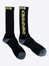 Chrome Hearts Black  Yellow Script Logo Socks