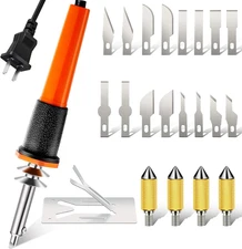 22 Pieces Electric Hot Knife Cutter Tool Kit Include Hot Knife Plastic Cutter Wi
