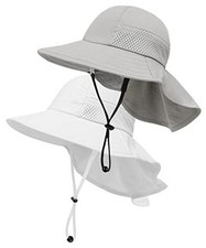 2-Pack Toddler Baby Sun Hat Kids Summer UPF 50 for Boys Girls Adjustable