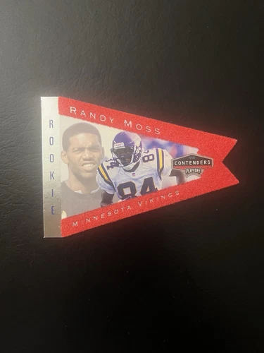 1998 Playoff Contenders Randy Moss Pennants Red Felt Rookie RC #55
