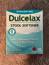 DULCOLAX STOOL SOFTENER STIMULANT-FREE 25 LIQUID GELS EXP: 04/2026