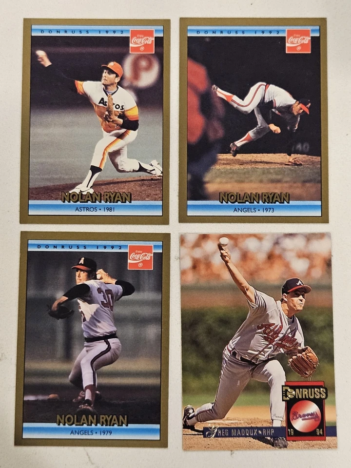 Lote de 18 tarjetas Nolan Ryan Greg Maddux Pedro Martínez Lanzador Salón de la fama Lee Smith Blyleven Foto 2 de 4