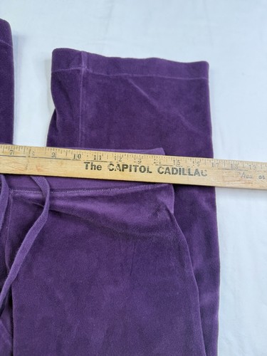 Juicy Couture Velour Track Pants Purple Color Size S Black Label Classic A030525 - Picture 5 of 6