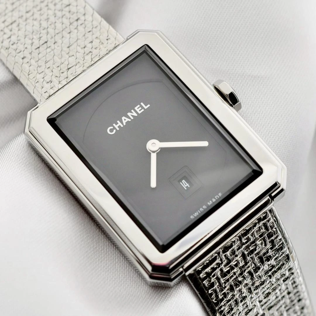 Orologio da polso Chanel Boyfriend Tweed H4878 NQF89936 data giorno donna con carta di garanzia