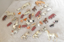Vintage Lot of 30 Farm Animals Including Pigs, Chickens, Horses, Dogs, Etc.