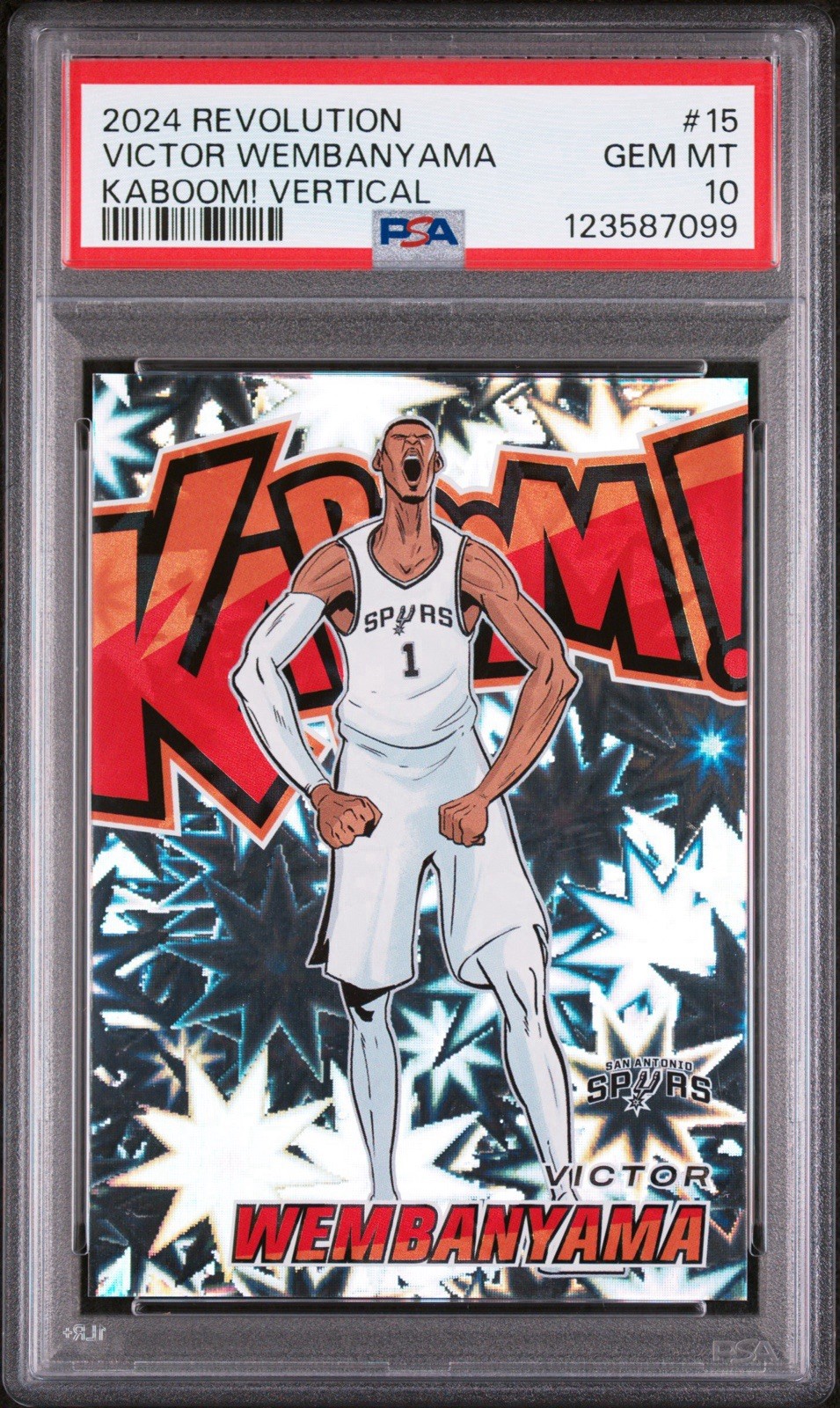 Victor Wembanyama 2024 Revolution Kaboom Vertical Psa 10 Gem Mint Pop 6