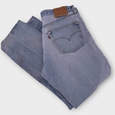 Vintage Levi's 501 Button Fly 36x30" Blue Jeans Y2K MADE IN USA Distressed Holes