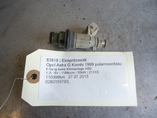 Opel Astra G Einspritzventil 0280155793 1.2i 16V 55kW Z12XE 83818