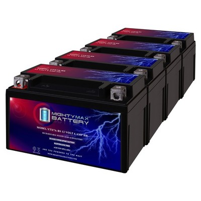 Mighty Max YTX7A-BS Battery Replaces Tao Tao 125CC Scooter Moped 2009 - 4 Pack