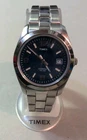 Vintage Retro Timex Indiglo WR 30M Silver tone Mens watch.