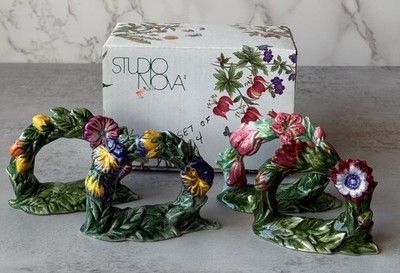 Studio Nova Garden Bloom Napkin Rings Set Of 4 KT376/404