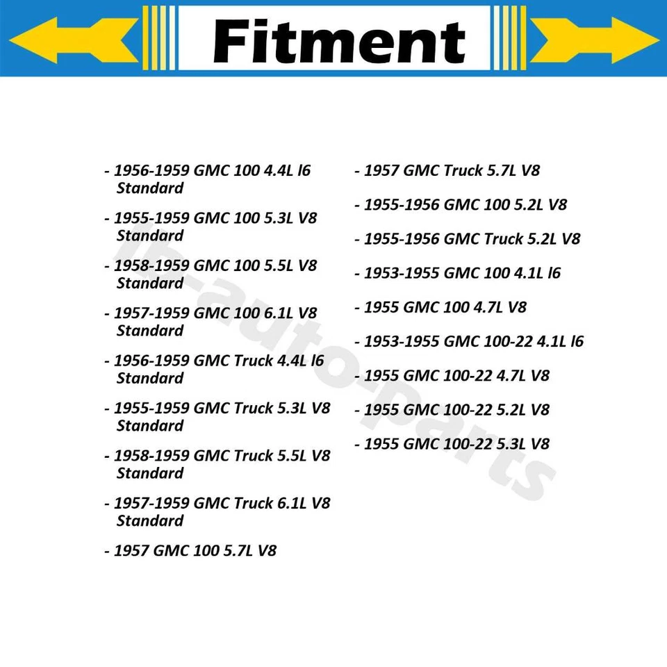 Manguera de freno delantera trasera 4 piezas para 1956 1957 1958 1959 GMC 100 4,4 L estándar Foto 2 de 4