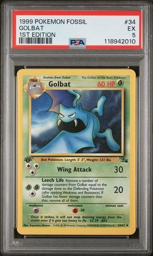 Golbat (1st Edition) graded PSA 5 for sale on eBay