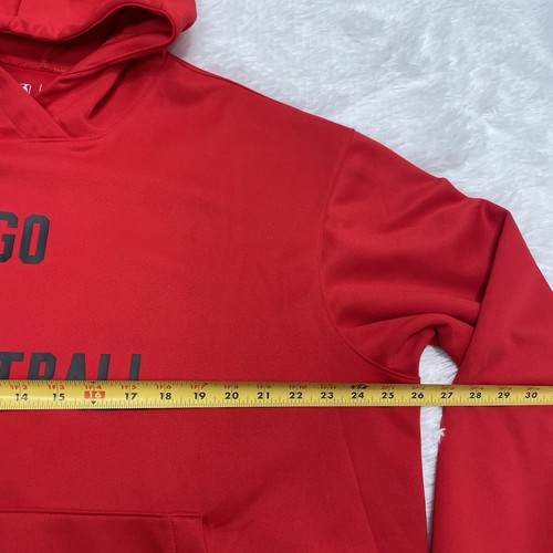 Sudadera con capucha de baloncesto Nike Chicago Bulls para hombre talla XL roja negra sudadera NBA - Imagen 7 de 7