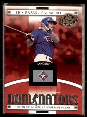 2001 Donruss Class of 2001 Dominators Rafael Palmeiro Texas Rangers #DM-7