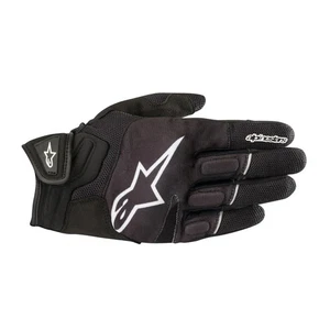 Alpinestars Atom Motorbike Motorcycle Textile Gloves Black / White