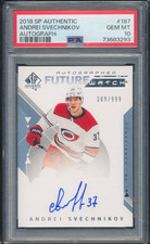 2019-20 Sp Authentic Andrei Svechnikov FWA RC Future Watch Auto PSA 10 #187 A140