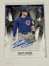 Matt Shaw #BSAU-MS Topps Update Series Baseball Stars Auto