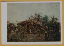 1964 USSR Art Postcard – Ilya Pakhitonov “Apiary” Russian Beekeeping Scene