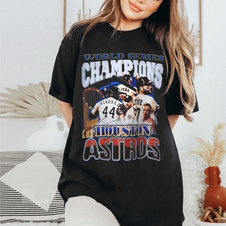 2022 Houston Astros World Series championship gear includes t-shirts,  jerseys, hats, hoodies, and more 