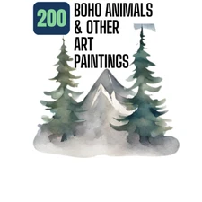 Printable Wall Artwork Collection Designs Boho Animal Art 200 High Quality