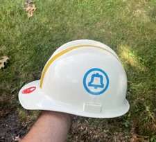 Vintage Bell Phone System Hard Hat w/ Adjustable MSA Suspension Liner USA