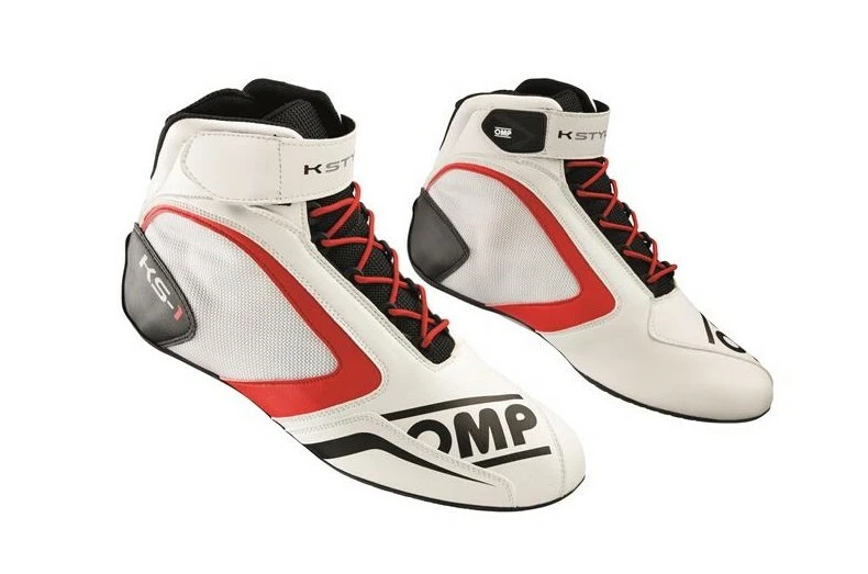 OMP KS-1 Racing Motorsport Schuhe Weiß Rot
