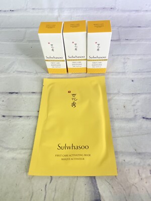 Sulwhasoo Advanced First Care Activating Serum 0.27 Oz Travel Size Lot With Mask