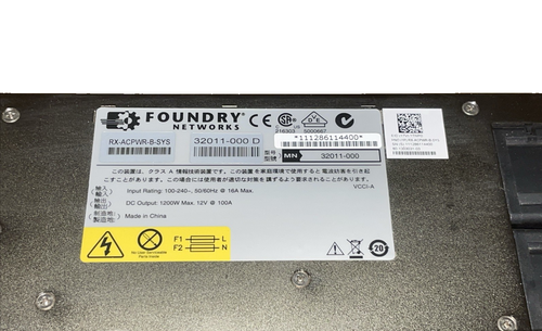 Foundry Networks 32020-000D RX-ACPWR-B-SYS Brocade BigIron 1200W Netzteil - Bild 3 von 3