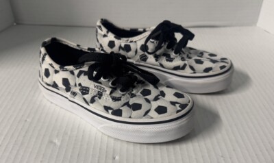 Vans Of The Wall Soccer Balls Skateboard Shoes Black/White. Kids Sz: 12c No Box