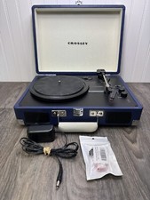 Crosley Cruiser Deluxe Portable Turntable w/Bluetooth Speakers CR8005D-BL