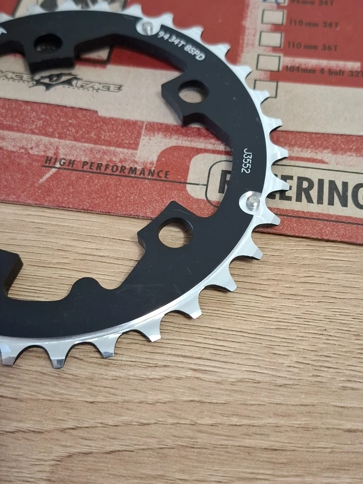 Retro Bicycle Parts NIB NOS RaceFace Chainring - Black 8-Speed 94mm 34T - Image 2 of 4