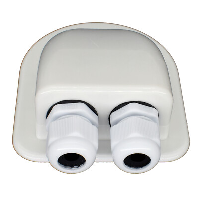 Double Wire Cable Entry Gland Junction Box For Boat, RV, Caravan & Solar Panel Roof Installations – White ABS Material 4 thumbnail image