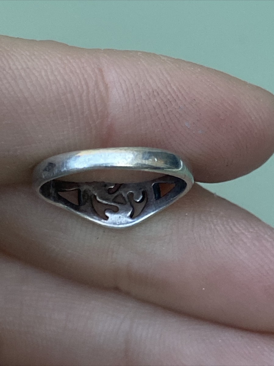 Bague Ancienne En Argent Massif 925, Style Jonc Alliance, Taille 44, Créateur Basque